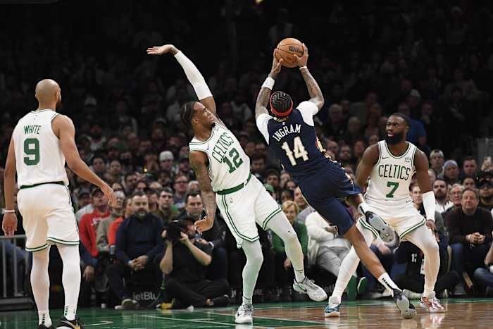 Brandon Ingram versus Boston Celtics